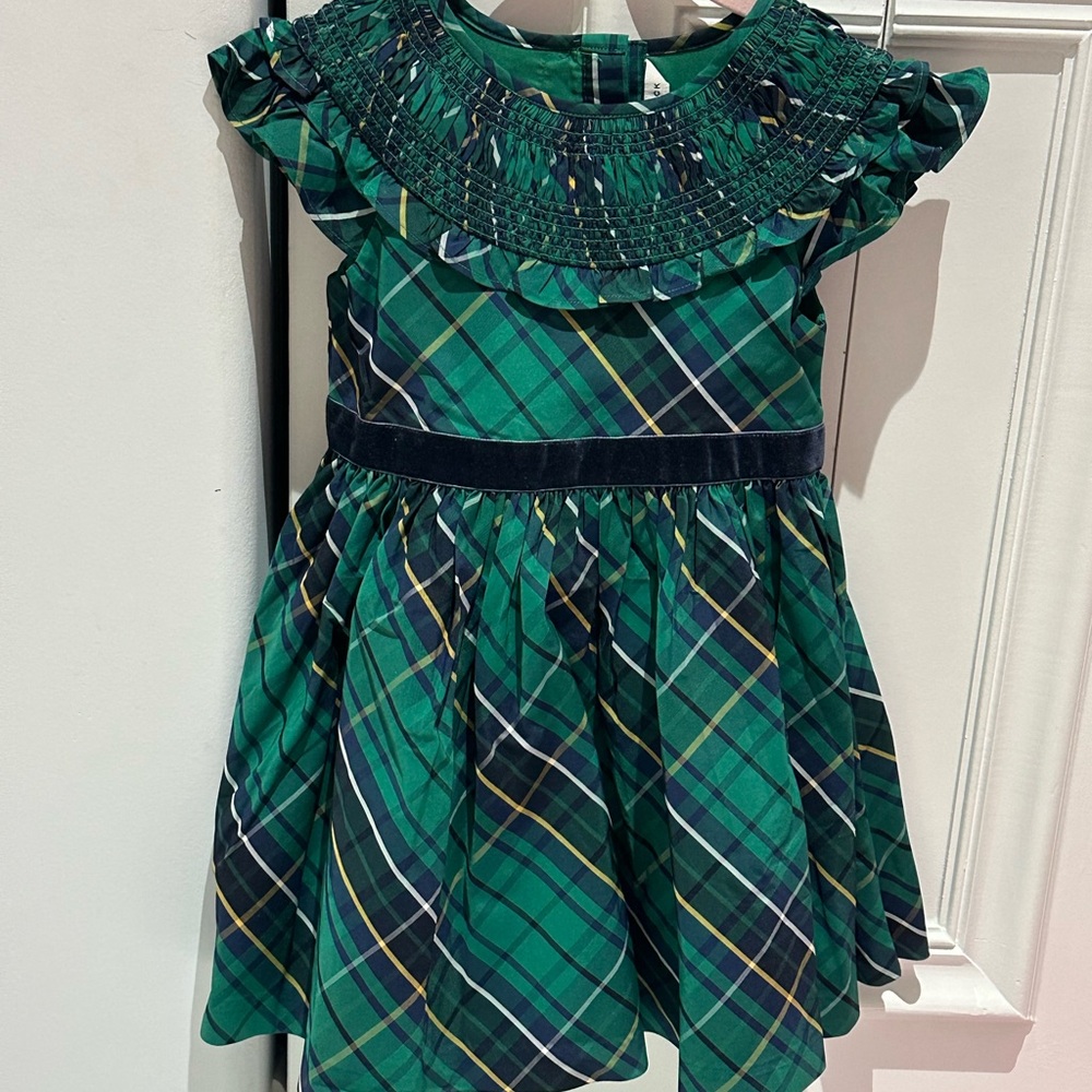 Janie and Jack Green Plaid Dress